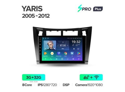 Магнитола Teyes SPRO Plus 3-32 Toyota Yaris XP90 2005 — 2012 9.0"