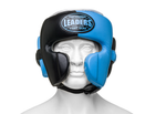 Шлем боксерский LEADERS LS MEX WAVE BK/LBL 1/2 ( кожа, черный/голубой)