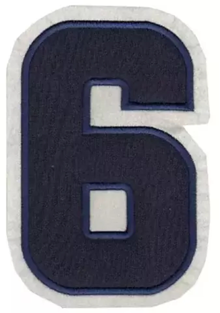 Термоаппликация HKM "Цифра "6" большая, синяя