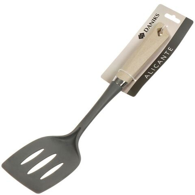 Лопатка нейлон, пластик ручка, с прорезями, навеска, беж, Daniks, Аликанте, JA20200491-1