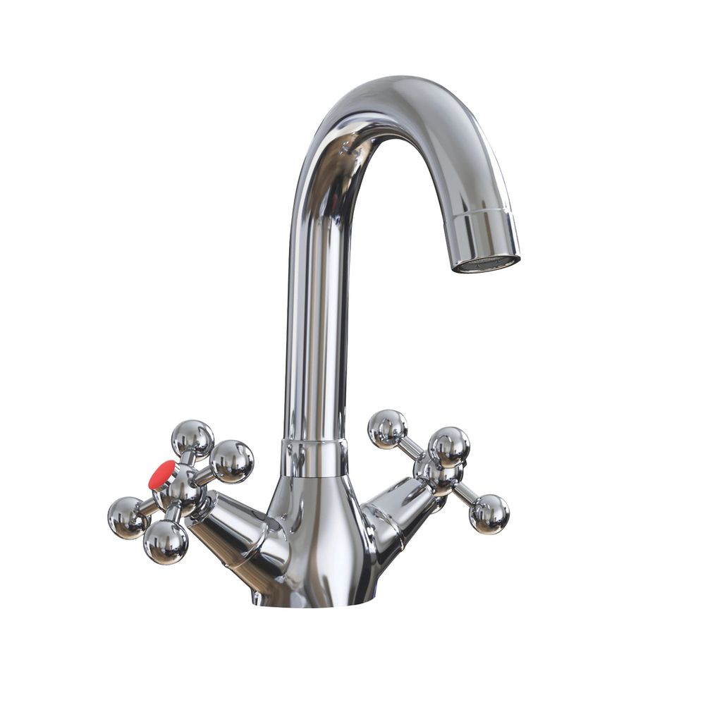 Смеситель для раковины 1/2 кер. MIXLINE ML07-04 п/шпильку (без подводки)