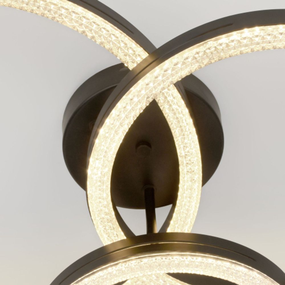 Светильник потолочный светодиодный ЭРА Модерн Bloom CLL-1-110W 3K-6K RC BK с ДУ черный