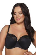 Бюстгальтер с мягкой +size чашкой Camellia (Размер: 85H) (Цвет: черный)