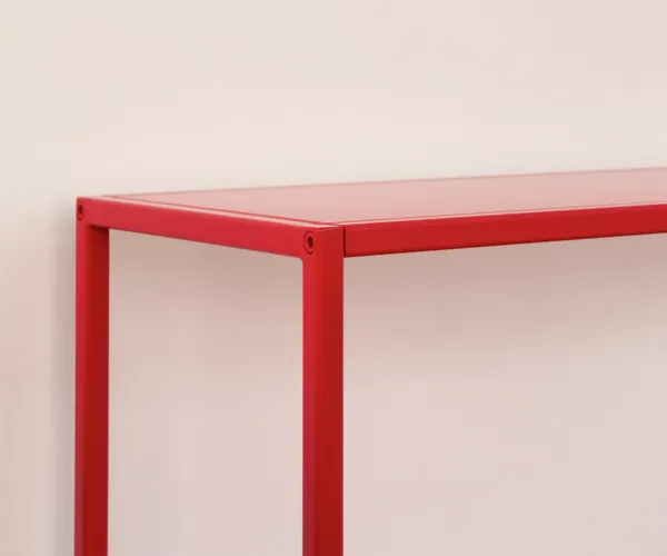 Стеллаж металлический 75х80х25, красный