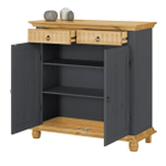 Обувница 106х43х105, Хельсинки, комод в прихожую, тумба для обуви и вещей, массив сосны, Dipriz