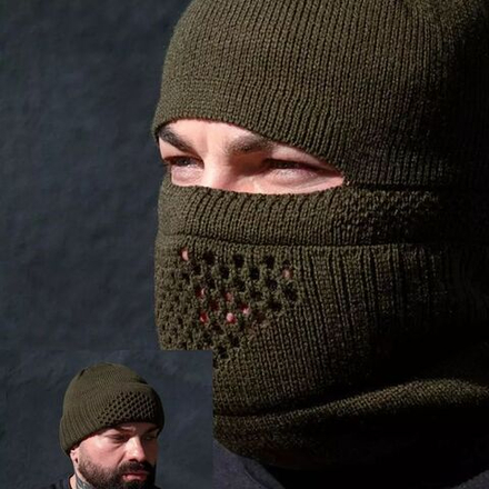 Шапка-маска оливковая