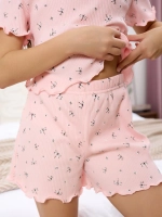 Пижама домашняя с шортами лапша
