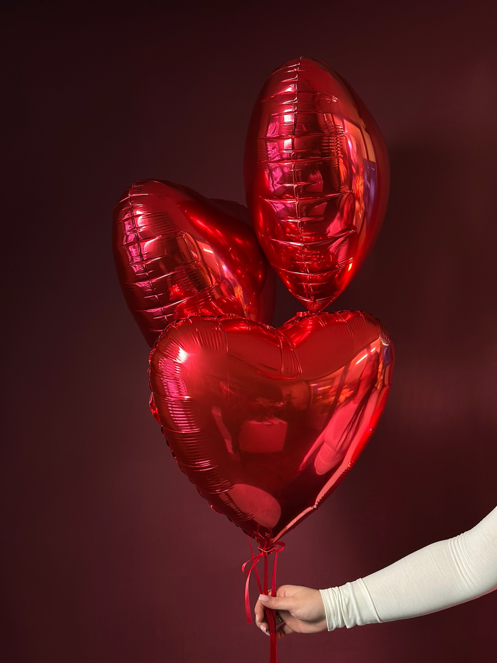 Шары фольгированные «3 Сердца»