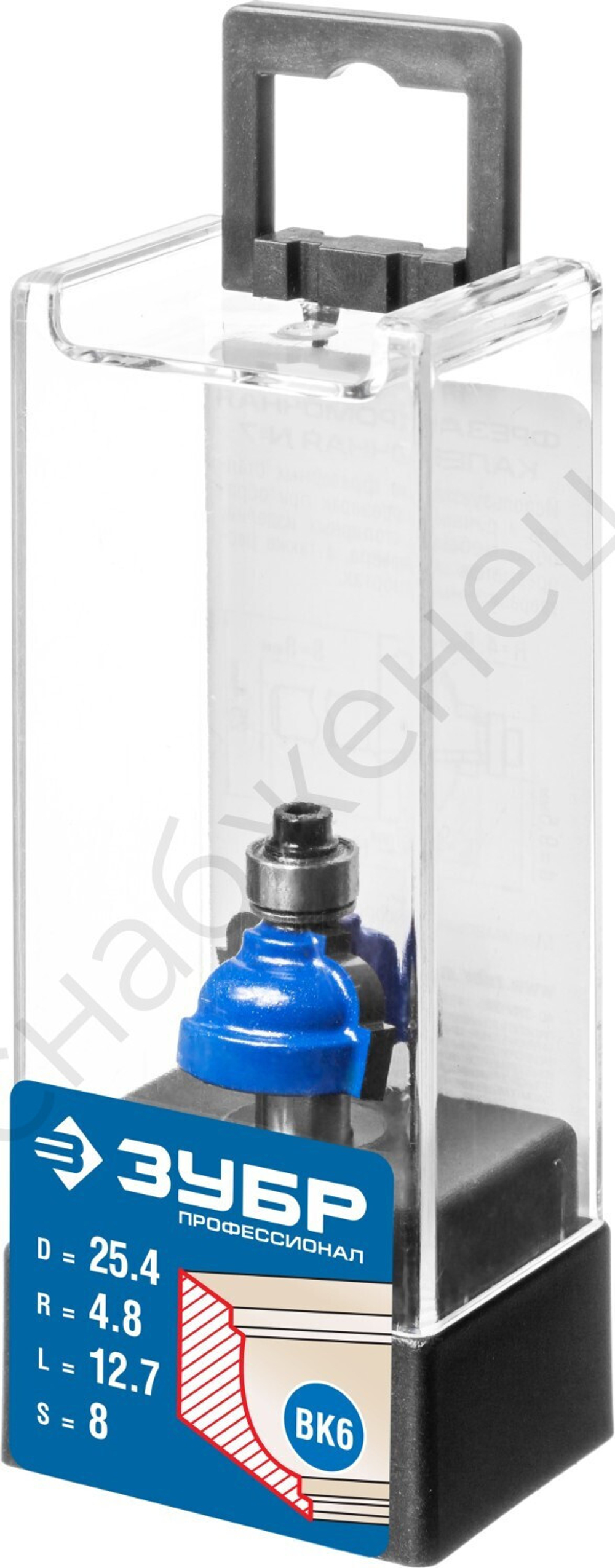 ЗУБР 25.4x13мм, радиус 4.8мм, фреза кромочная калевочная №7