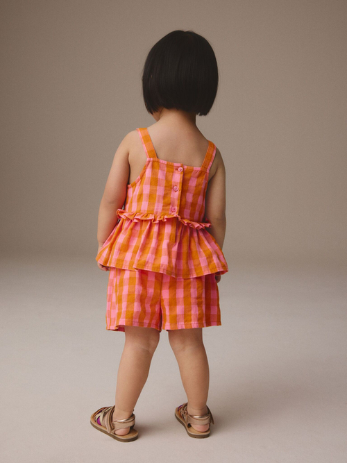 Топ и шорты в комплекте для девочки Next AD8-249, Оранжнвый, Розовый