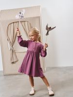 Платье в рубчик для девочки "Орхидея"