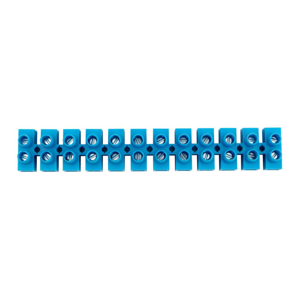 Клеммная винтовая колодка KВ-12 4-12, ток 16 A, полипропилен синий REXANT (10 шт./уп.)