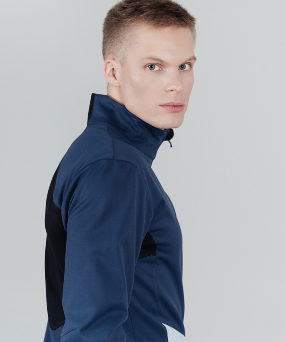Куртка разминочная NORDSKI PRO Blue/Pearl Blue, мужская, NSM566019