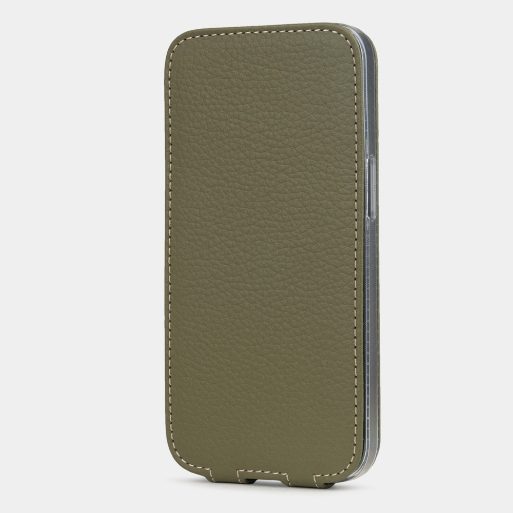 Чехол для iPhone 16E из кожи теленка, зеленого цвета