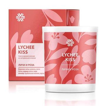 Ароматическая свеча Lychee Kiss (Личи и роза)