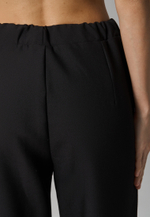 Брюки прямые с кнопками черные