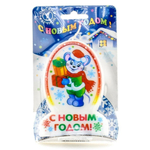 Свеча-овал "С новым годом" 2416