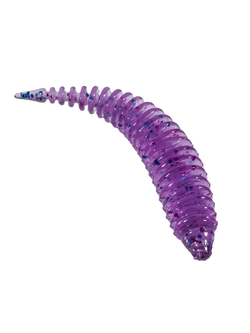 Приманка ZUB-MAGGOT SLIM 50мм-10шт, (цвет 610) фиолетовый с блестками