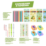 Подарочный канцелярский школьный набор 47 предметов Авокадо, MC-Basir, Большой бокс с канцелярией для девочек 2025, милый подарок на Новый год и День рождения