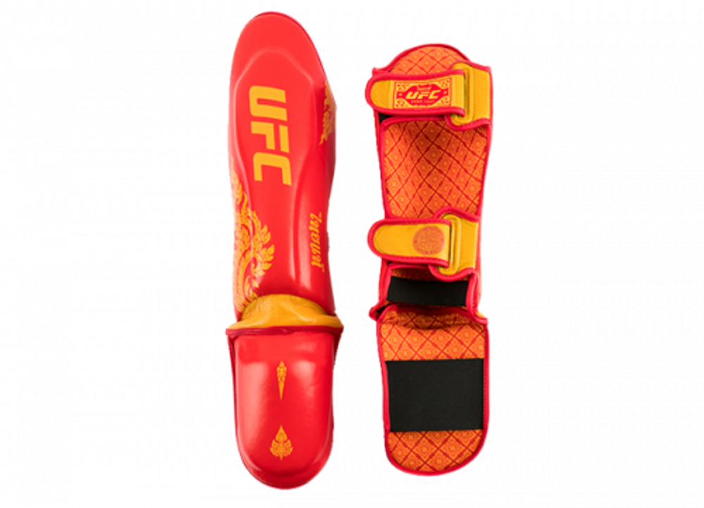 UFC Premium True Thai Защита голени, цвет красный, размер L