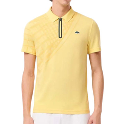 Теннисное поло Lacoste Ultra Dry Printed Slim Fit Tennis - pastel yellow