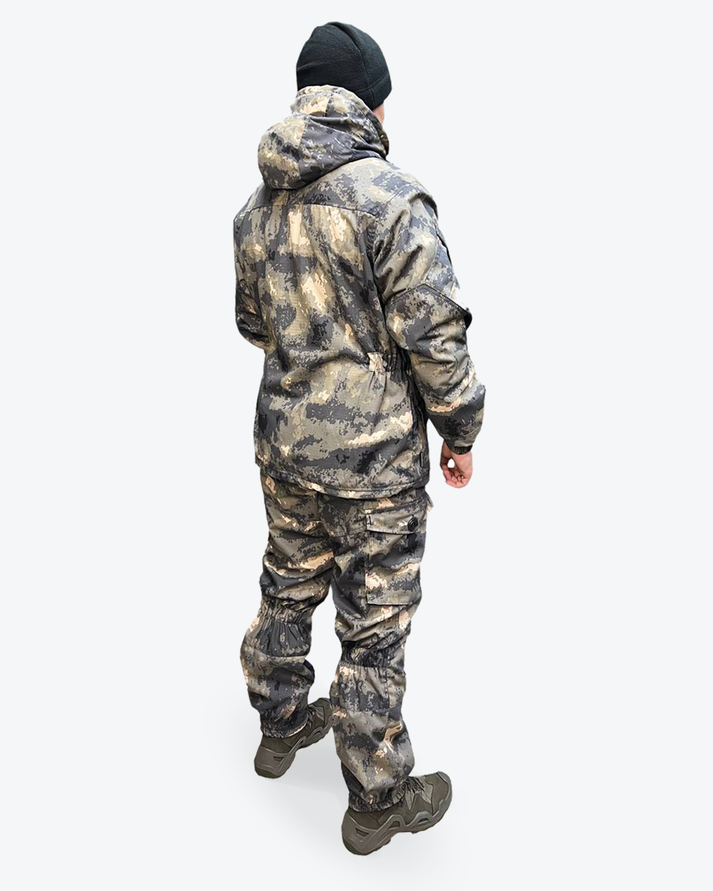 Костюм Горка 5 демисезонный "Серый мультикам" с флисом, Пилигрим