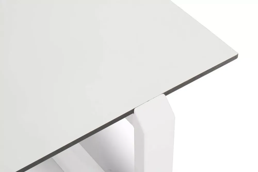 "Варадеро" журнальный стол из HPL 110х60 H43, каркас алюминий белый муар, цвет столешницы "молочный"