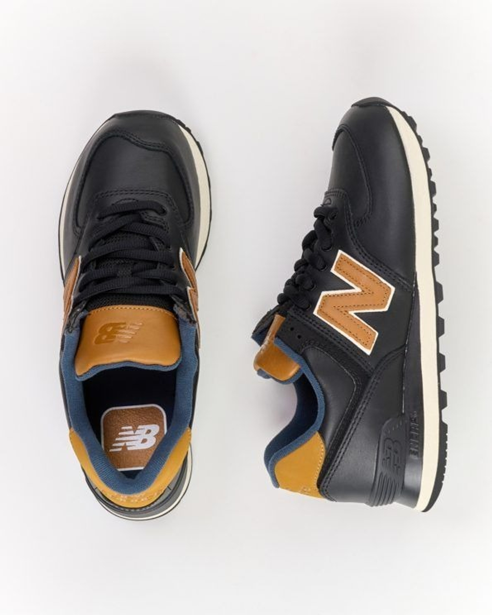 New balance 574 black & tan trainers online