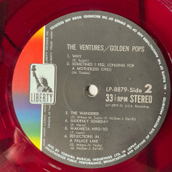 Винтажная виниловая пластинка LP The Ventures Golden Pops (Japan 1969) (No Obi) (Red Wax Vinyl)