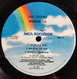 Винтажная виниловая пластинка LP Wishbone Ash Just Testing (USA 1980)