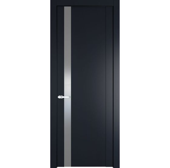 Межкомнатная дверь эмаль Profil Doors 1.2P нэви блу стекло серебро матлак