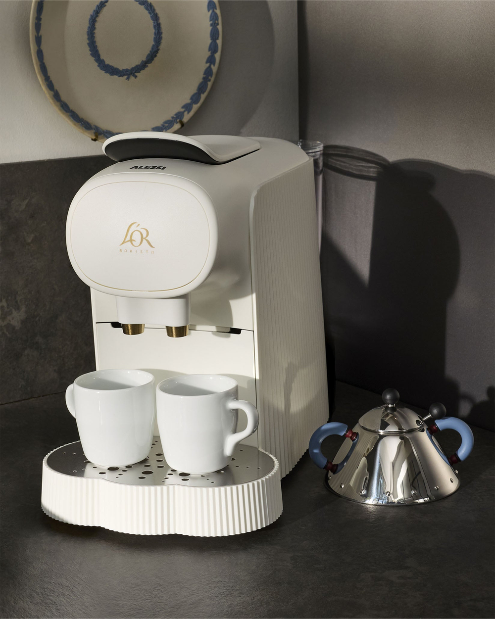 Капсульная кофемашина Alessi Plissé, White