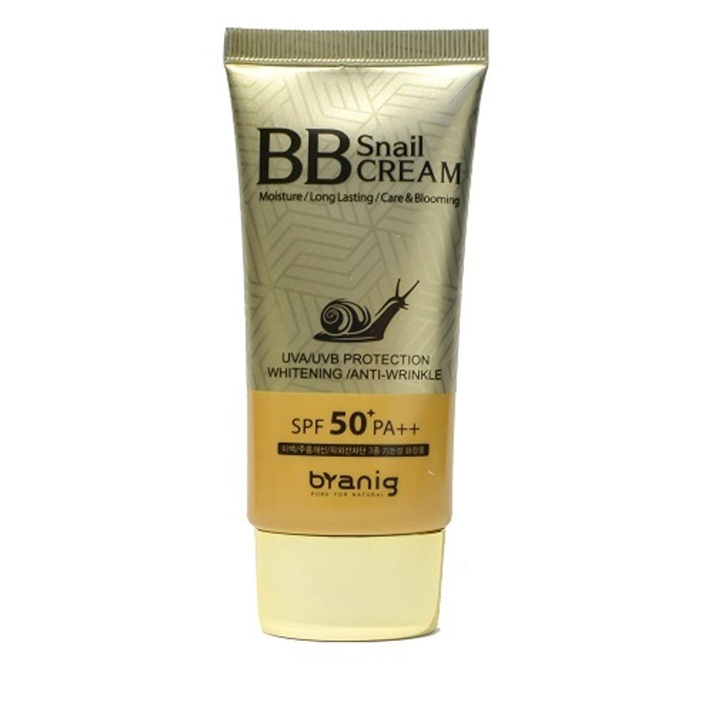 byanig. BB-крем для лица маскирующий с экстрактом секреции улитки BB Snail Cream SPF50/PA++