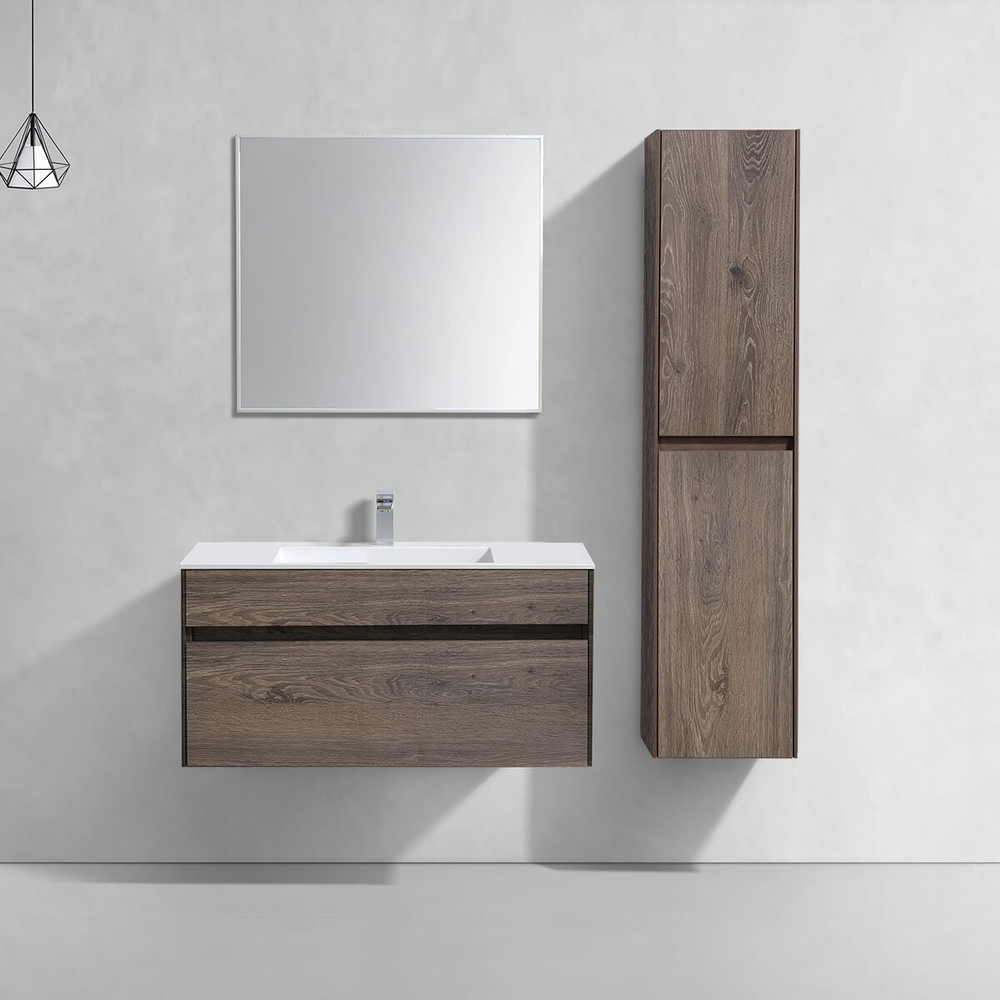 Тумба под раковину Vincea Chiara 1000 подвесная, 1 выкатной ящик soft-close, R.Oak