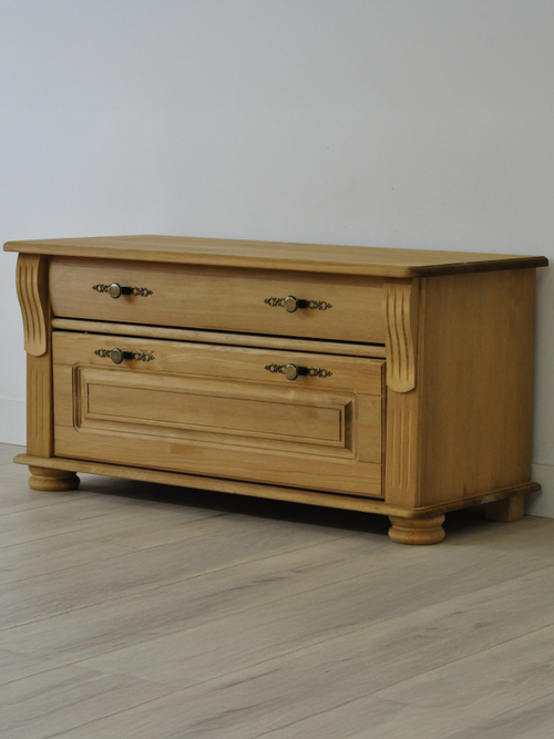 Скамья в прихожую Сюзанна из сосны, обувница