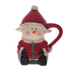 GAEM Кружка с крышкой "Снеговик", 500 мл, L14 W10 H17 см, 2в.