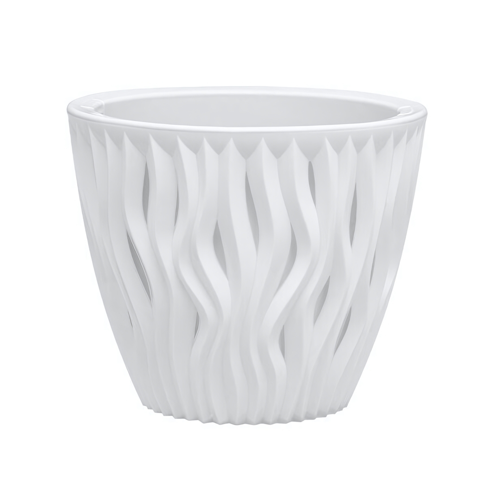 Кашпо "Вдохновение" (3л.) Цв. Белый/Белый