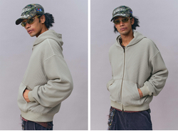 Худи Двухсторонний Nothomme Monterest vintage waffle knit reversible relaxed fit hooded