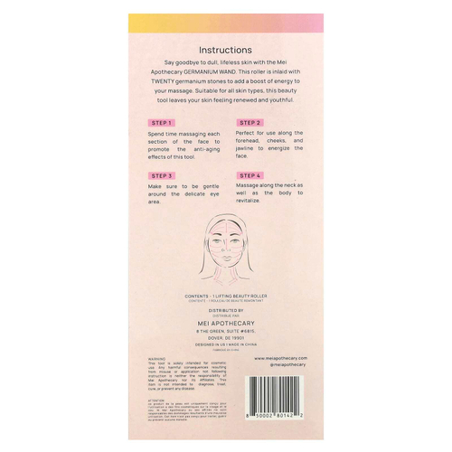 Mei Apothecary, Germanium Wand, косметический ролик для подтяжки лица, 1 ролик