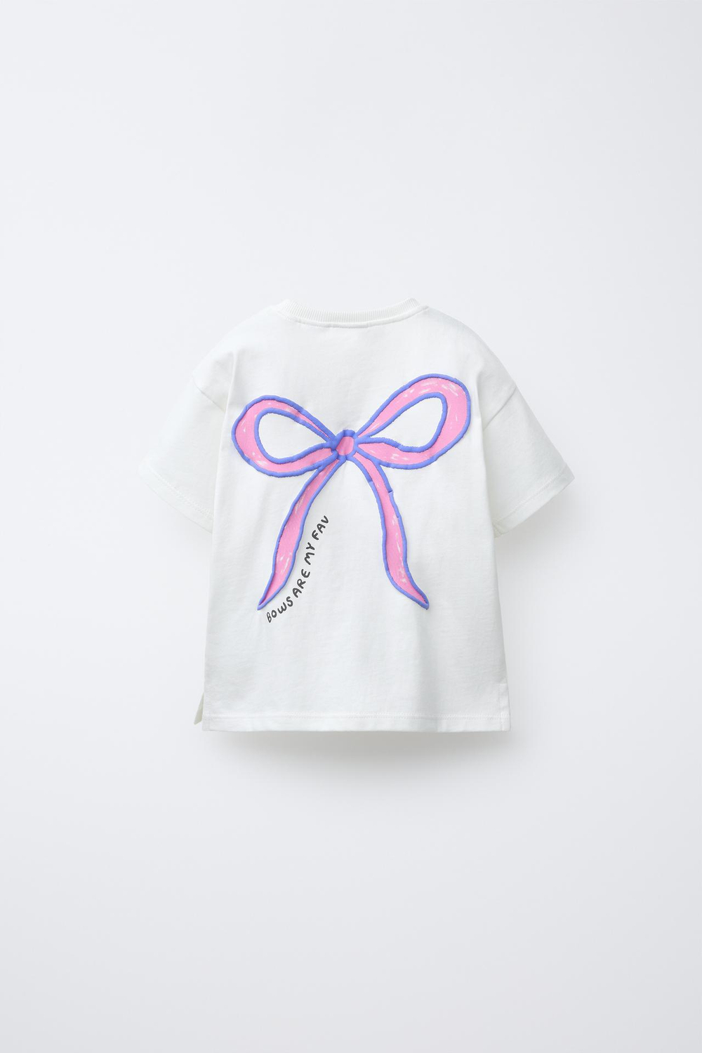 ZARA ФУТБОЛКА С РЕЛЬЕФНЫМ ПРИНТОМ, ЖЕЛТОВАТО-БЕЛЫЙ