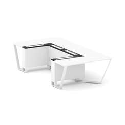 Steel Meet Стол переговорный П-образный KM-PR.B.SP-07P Белый Бриллиант/Графит Глянец/Металл Белый 16