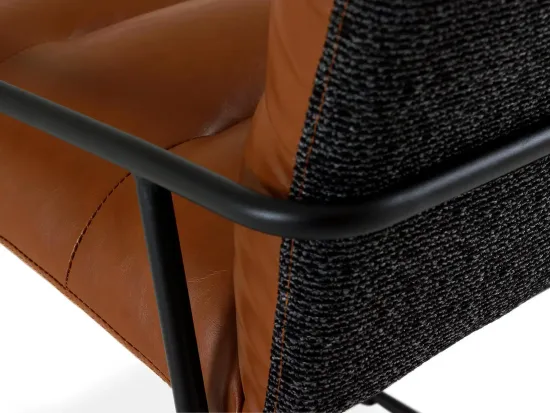 Cтул Brown Soft металлический коричневая экокожа