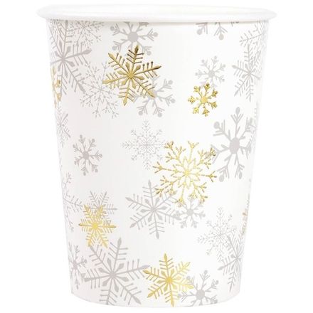 Стаканы "Белые снежинки" 250 мл