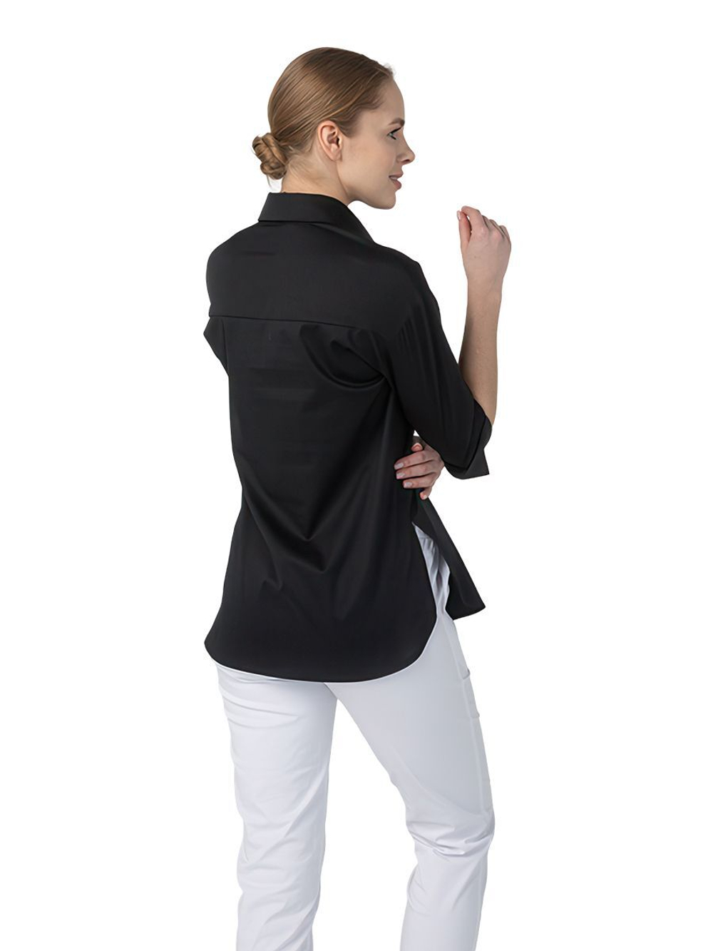 Рубашка медицинская женская Dr. Nice DRN405, черный, 50