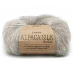 Пряжа Drops Brushed Alpaca Silk 02 light grey