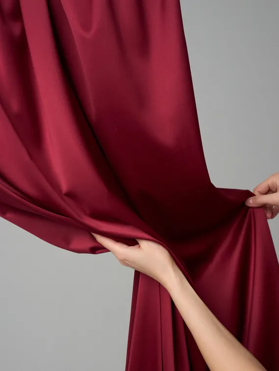 Атлас-стрейч бельевой оптом арт. 1007, Китай, винный