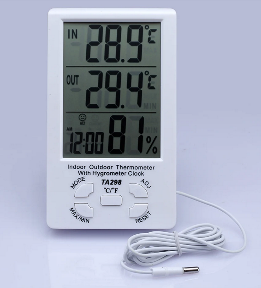 Часы-метеостанция с гигрометром KTj TA298 с out датчиком