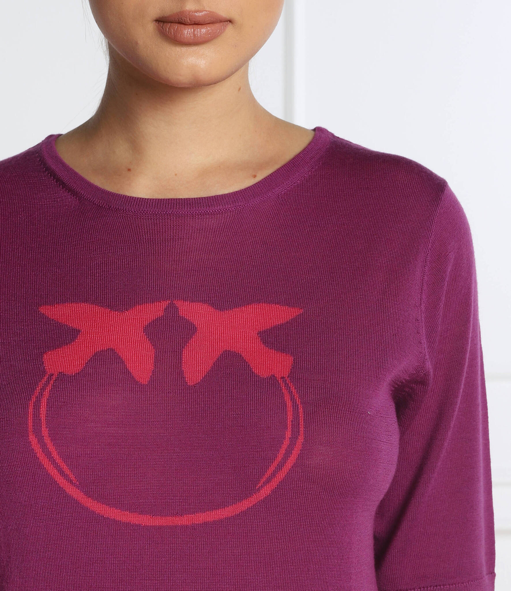 Хлопковый свитер ultrafine Pinko - фиолетовый(1G181V A02S)