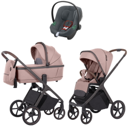 Коляска Carrello Vector CRL-6550 и автокресло Cybex Aton B2 Steel Grey 3 в 1 Cupcake Beige