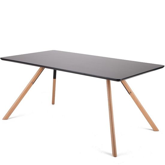 Обеденный стол Arne 160х90 см меламин черный